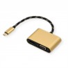 ADAPTADOR USB C M-VGA+HDMI 4K@60