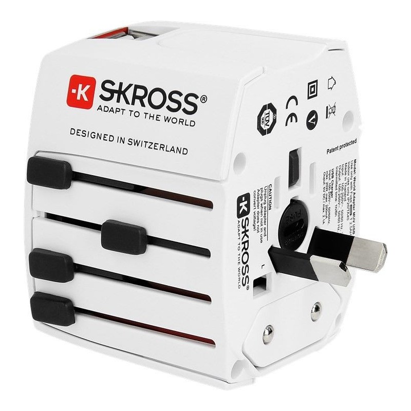 ADAPTADOR VIAJE UNIVERSAL UK USA + 2xUSB
