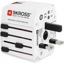 ADAPTADOR VIAJE UNIVERSAL UK USA + 2xUSB