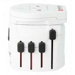 ADAPTADOR VIAJE UNIVERSAL UK USA + 1xUSB