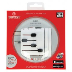 ADAPTADOR VIAJE UNIVERSAL UK USA + 1xUSB