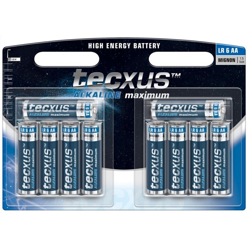 PACK 10u/ PILA LR6 ALKALINA AA TECXUS