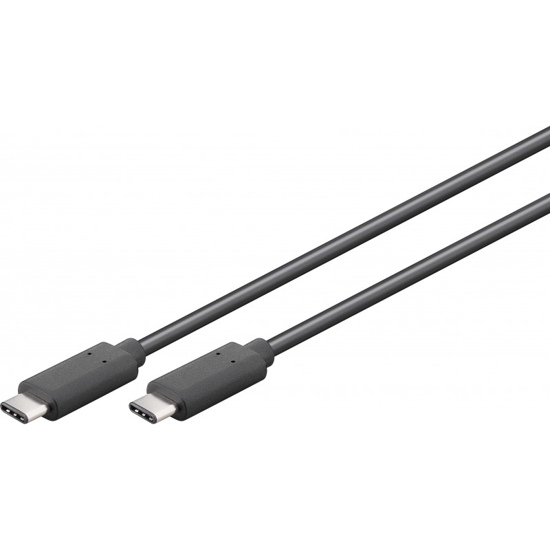 CABLE USB C M-M 0,5M NEGRO 3A 15W