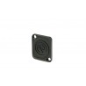PLACA TAPA CIEGA SERIE D XLR NEGRA NEUTR