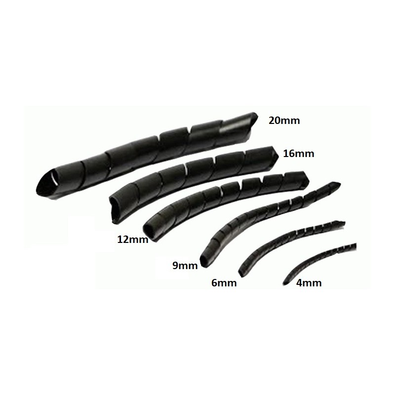 CINTA HELICOIDAL 12mm Int X 50MTS NEGRA