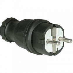 CONECTOR SCHUKO MACHO GOMA...