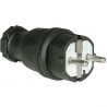 CONECTOR SCHUKO MACHO GOMA NEGRO PCE