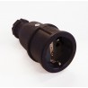 CONECTOR SCHUKO HEMBRA GOMA NEGRO PCE
