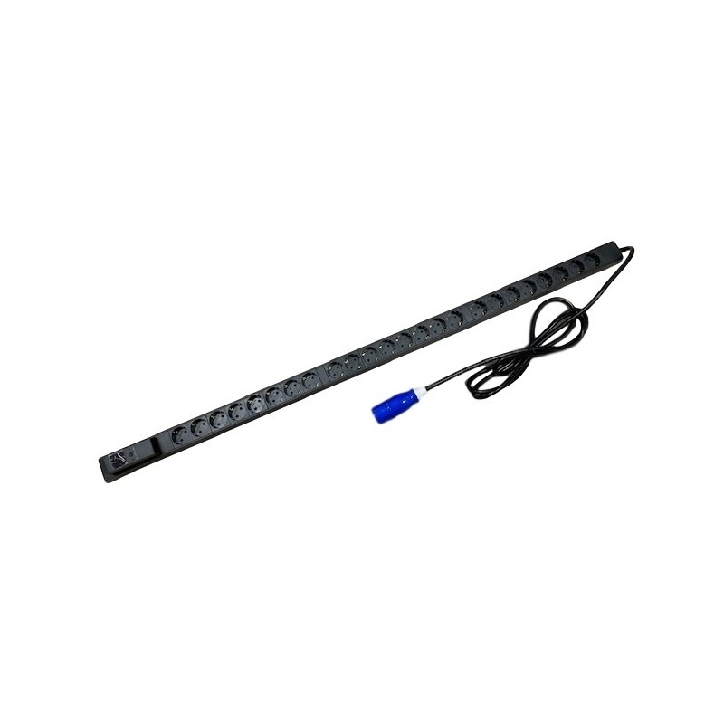 REGLETA 1U 24 SCHUKO+AMPERI+CETAC 16A