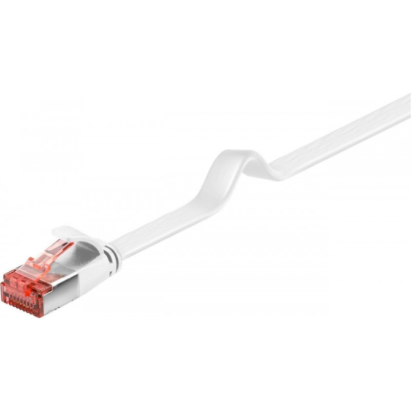 CABLE FTP CAT6 PLANO RJ45 M-M 0,5M BLANC