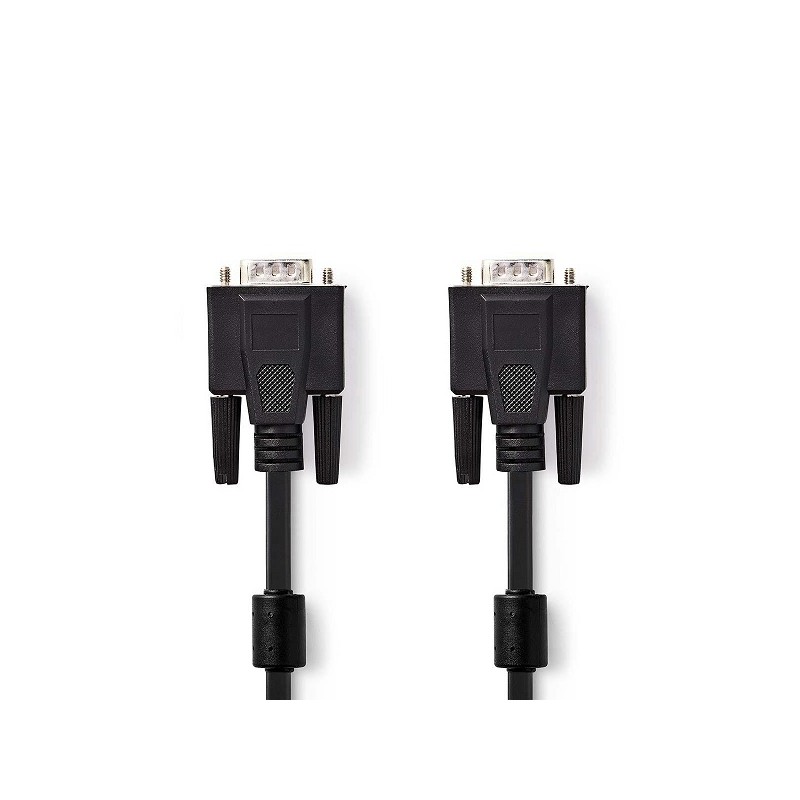 CABLE VGA M-M 2MTS NEGRO CON FERRITAS