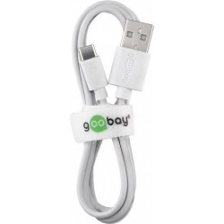 CABLE USB 2.0 TIPO A M-USB C M 0,5M BLAN