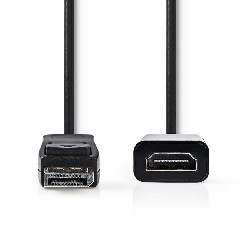 ADAPTADOR DISPLAYPORT M-HDMI H 20cm NEGR
