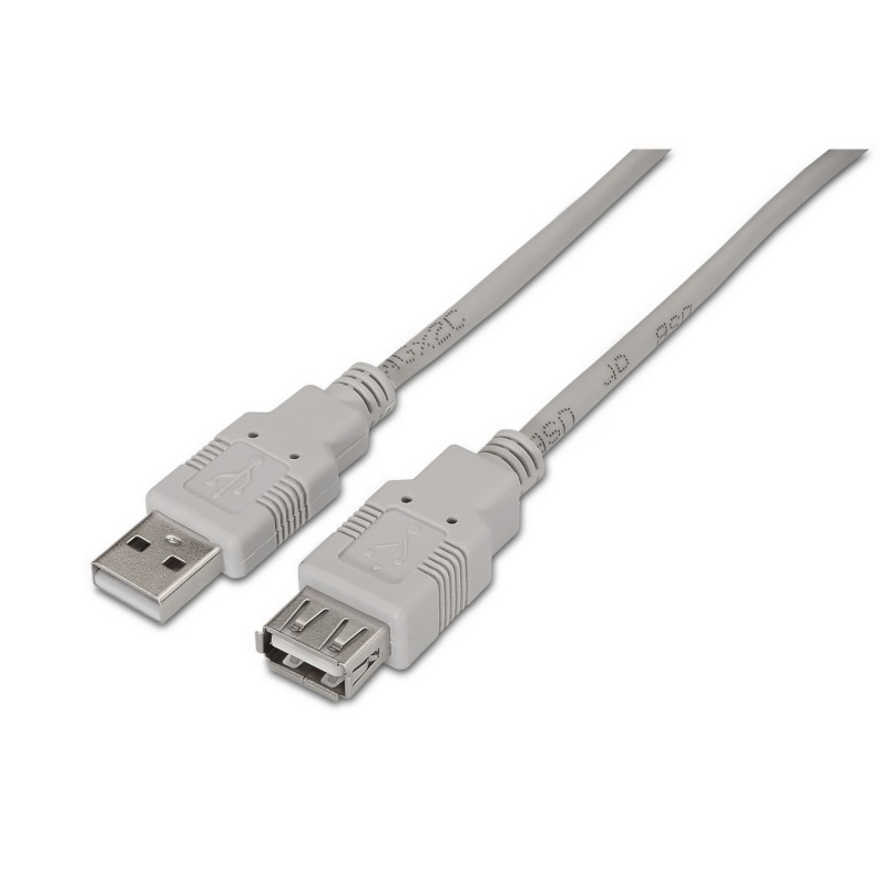 CABLE USB A 2.0 M-H 1,8MTS BEIGE