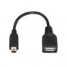 CABLE OTG USB MINI B(5P)- A HEMBRA 0,15M