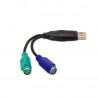 ADAPTADOR USB MACHO-2xPS2  HEMBRA 15cm