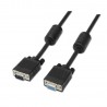 CABLE VGA M-H 1,8MTS NEGRO CON FERRITA