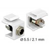 ADAPTADOR JACK ALIMENT. 5,5x2,1 KEYSTONE