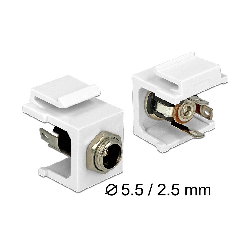 ADAPTADOR JACK ALIMENT. 5,5x2,5 KEYSTONE