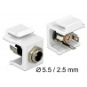ADAPTADOR JACK ALIMENT. 5,5x2,5 KEYSTONE