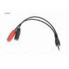 CABLE MINIJACK 4POLOS M-2xMINIJACK H 3 P