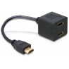 CABLE DUPLICADOR HDMI 1/Mx2/H NIKEL 20cm