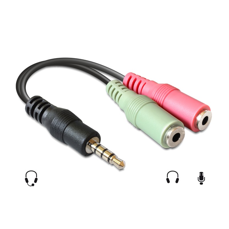 CABLE MINIJACK 4POLOS M-2xMINIJACK H 3 P