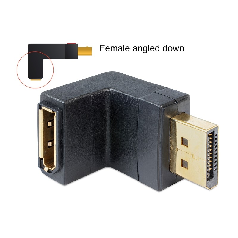 ADAPTADOR DISPLAYPORT M-H CODO 90º