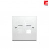 ROSETA SUPERFICIE 2xRJ45 CON VENTANA KEY