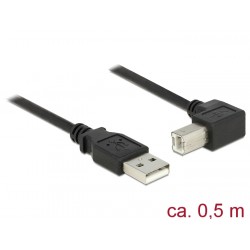 CABLE USB A-B 2.0 M-M CODO...