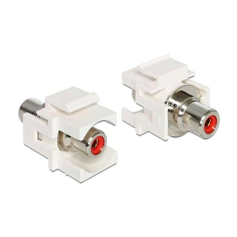 ADAPTADOR RCA KEYSTONE H-H  ROJO