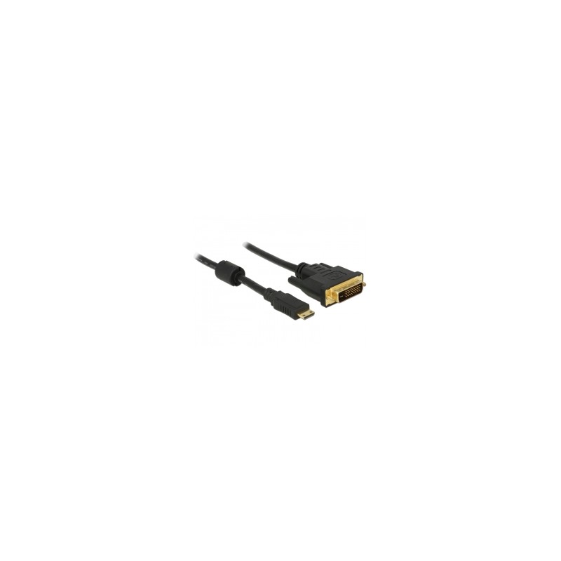 CABLE MINI HDMI M-DVI 24+1 MACHO 2M NEGR