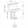 SOPORTE PARA REGLETA DE SOBREMESA