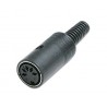 CONECTOR DIN 5 PINES HEMBRA SOLDAR 180º