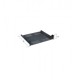 BANDEJA 19" 1U FRONTAL FONDO 280mm NEGRA