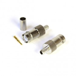 CONECTOR BNC HEMBRA RG58 CRIMPAR