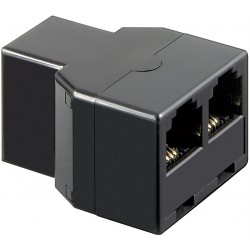 DUPLICADOR TELEFONICO RJ12H-2xRJ12H NEGR