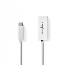 ADAPTADOR USB C M-RJ45 H BLANCO 20cm