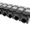 PANEL 19" 24P RJ45 VACIO CON GUIA 0,5U
