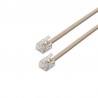 CABLE TELEFONICO RJ11 6/4 M-M 2M BEIGE