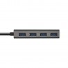 ADAPTADOR HUB USB C M-4xUSB 3.0 H GRIS