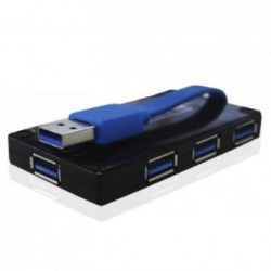 HUB USB 4 PUERTOS V.3.0 NEGRO