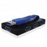 HUB USB 4 PUERTOS V.3.0 NEGRO