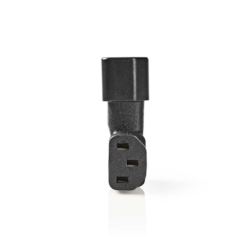 ADAPTADOR C13-C14 CODO 90º NEGRO 90º