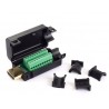 CONECTOR HDMI MACHO A BORNA CON TORNILLO