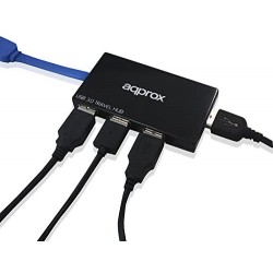 HUB USB 4 PUERTOS V.3.0 NEGRO