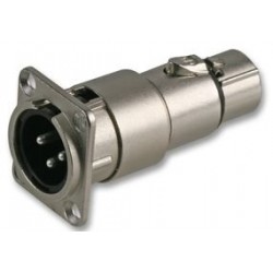 ADAPTADOR XLR3P M-H PANEL NIKEL NEUTRIK
