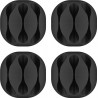 4U/ ORGANIZADOR SUJETA 3 CABLES ADHESIVO