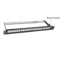 PANEL 19" 24P RJ45 VACIO CON GUIA 1U