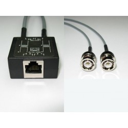 BALUN 2xBNC MACHO-RJ45 H CON CABLE 15cm